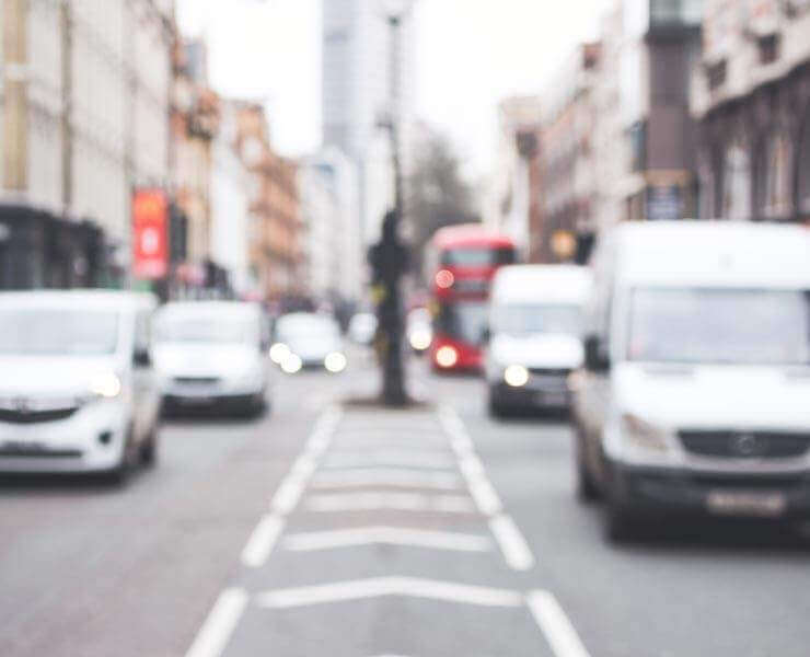 Busy road in London