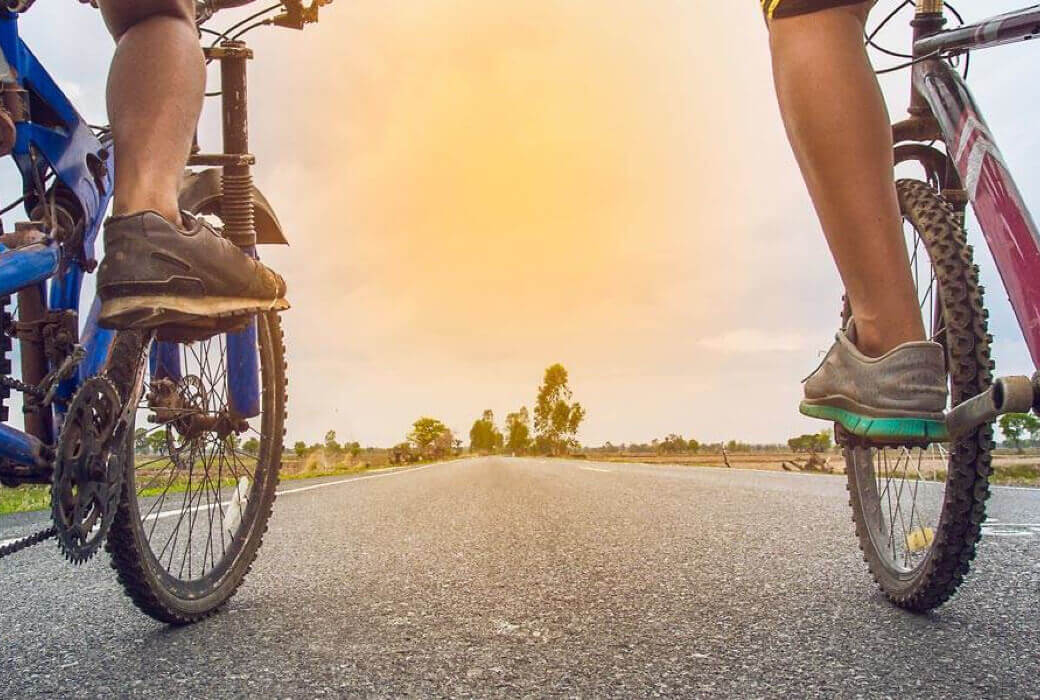 Teaching my daughter to ride a bike