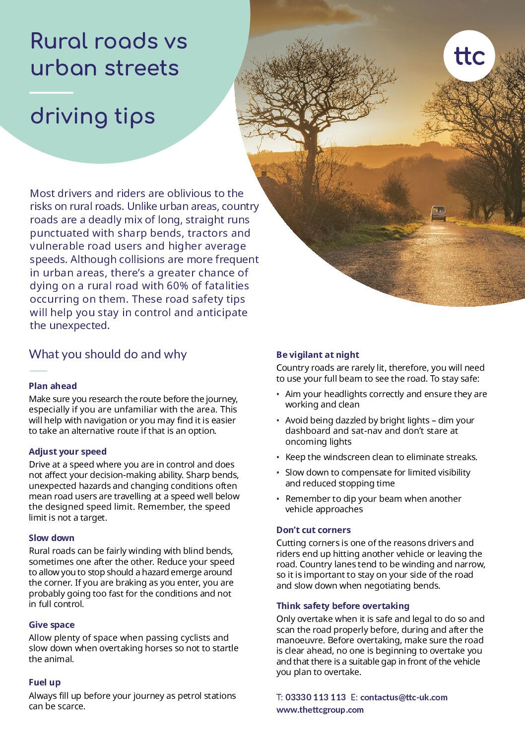 Rural roads vs urban streets driving tips