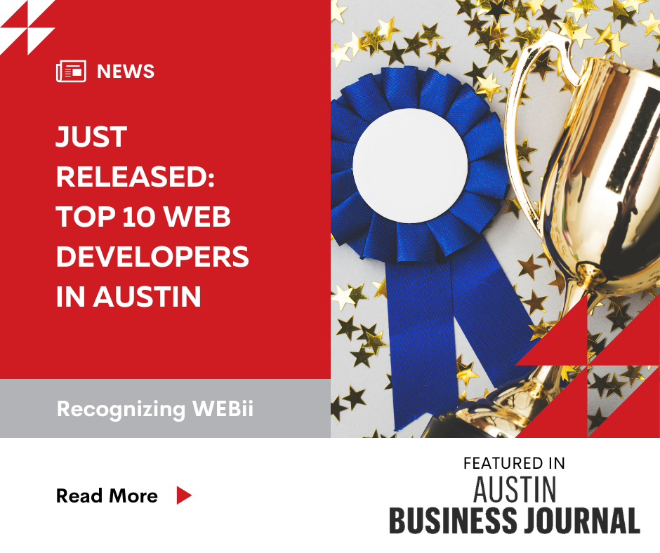 Austin Business Journal Top Web Developers 2022
