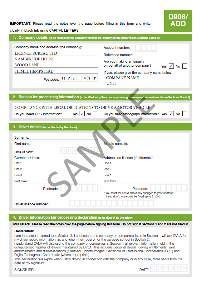 DVLA D906 Audit Advice