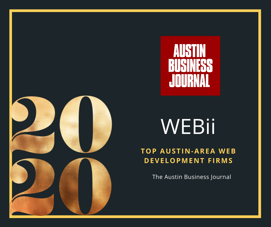 Austin Business Journal Top Web Development Companies WEBii